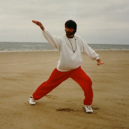 Stand-Position aus dem Kranich-Stil Archiv-Photo Tao-Chi 1994 / 95