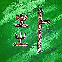  Kalligraphie Kua [gua] - Trigramm, Orakelzeichen